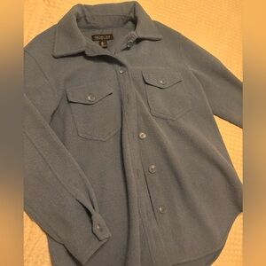 Rachel Zoe Blue Button-Up Shacket